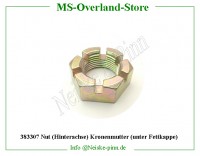 Nut (Hinterachse) Kronenmutter (unter Fettkappe)