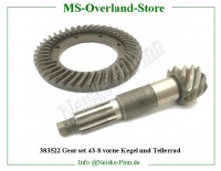 Gear set 43-8 vorne Kegel und Tellerrad 
