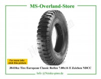 Tire European Classic Reifen 7.00x16 E Zeichen NDCC