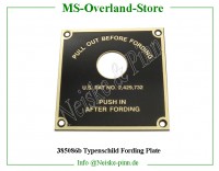 Typenschild Fording Plate 