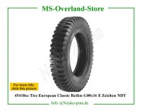 Tire European Classic Reifen 6.00x16 E Zeichen NDT