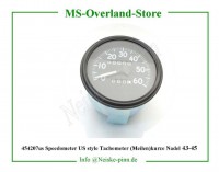 Speedometer US style Tachometer (Meilen)kurze Nadel 43-45