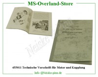 Technische Vorschrift für Motor und Kupplung 